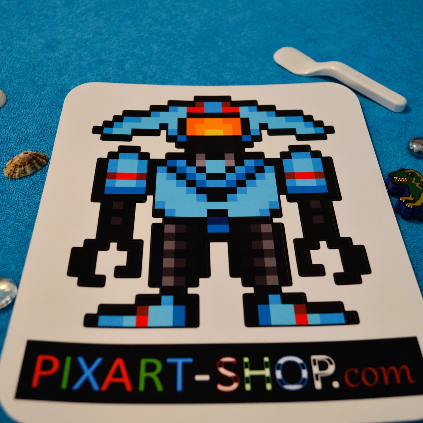 XXL Pixel Art Sticker: "MECHAZAURUS"