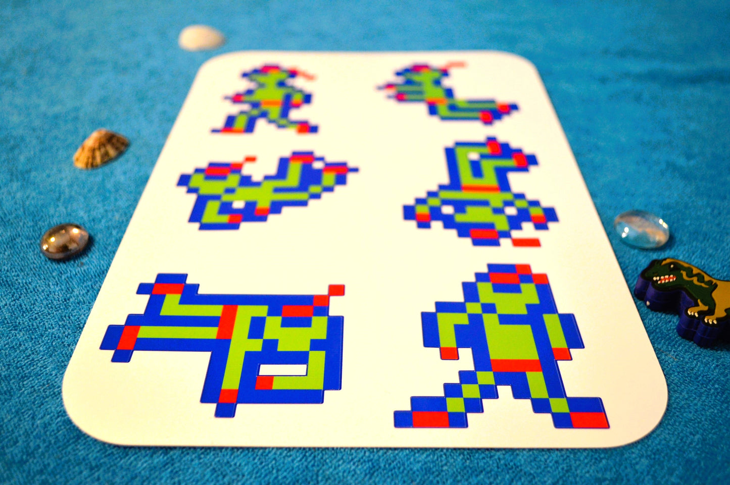 6 Pixel Art stickers "NINJA JUMP" 