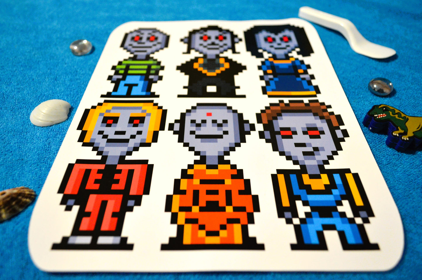 6 Pixel Art stickers "GHOULIES" 