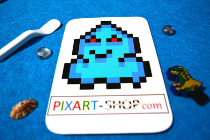 Sticker Pixel Art: "MIMI BLEU"-Grande Taille